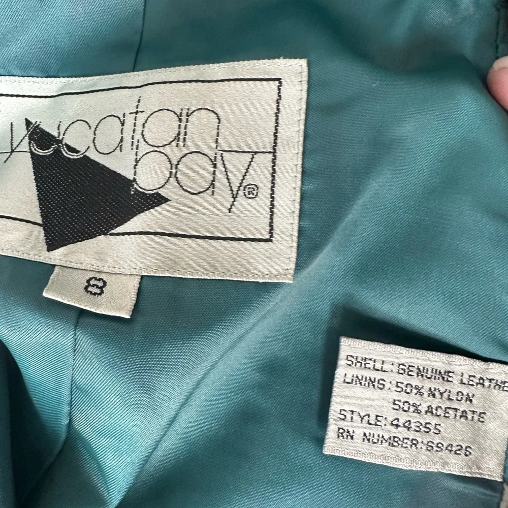 Vintage teal Pencil Skirt Casual - Picture 2 of 5